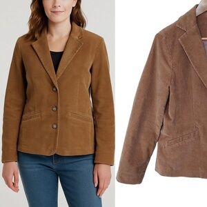 L.L. Bean Women’s Tan Corduroy Blazer Jacket